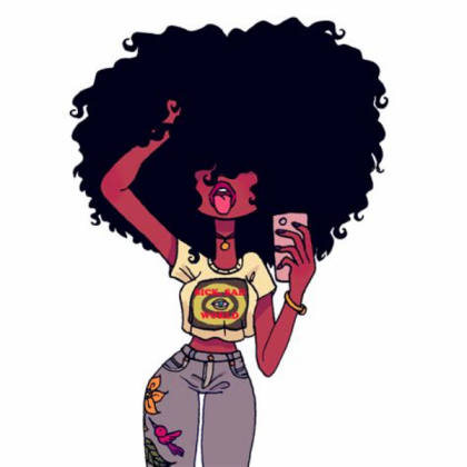 cartoon Black girl ! Roblox decal