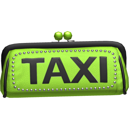 2000s McBling Classy Taxi Clutch Bag (Green)