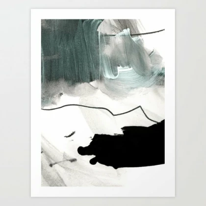 Blue abstract shapes