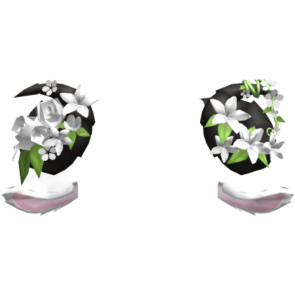 Goat Sheep Flowery Dark Brown Horns w Ears Roblox item