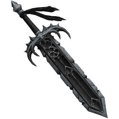 Black Silver Goth Thorned Greatsword Roblox item