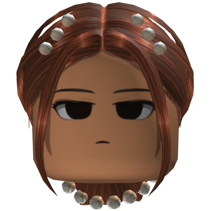 Pearl Slick Back Bun Hair (Auburn)