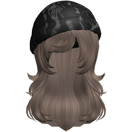 Messy Y2K Girl Hair with Beanie Roblox item