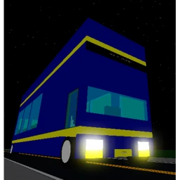 Night bus drive. icon