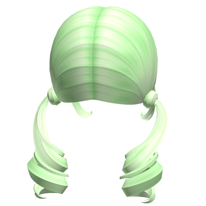 -',ৎ Low Curly Back Fairy Pigtails in Green