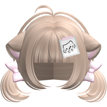 Cute Kawaii Kitty Note Pigtails in Blonde