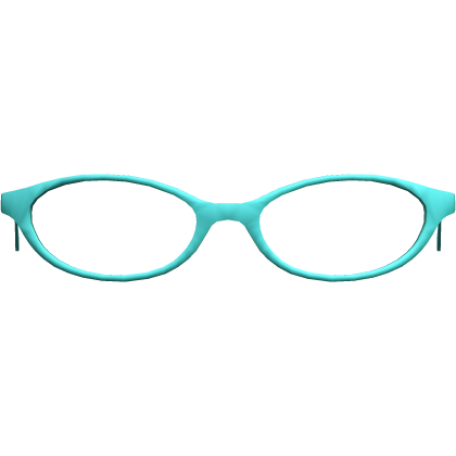 Nerdy Turquoise Office Siren Oval Glasses