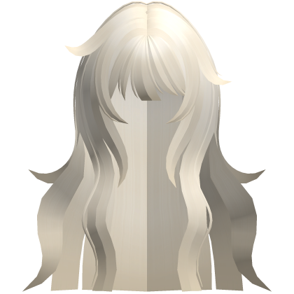 long fluffy messy anime flowy hair blonde