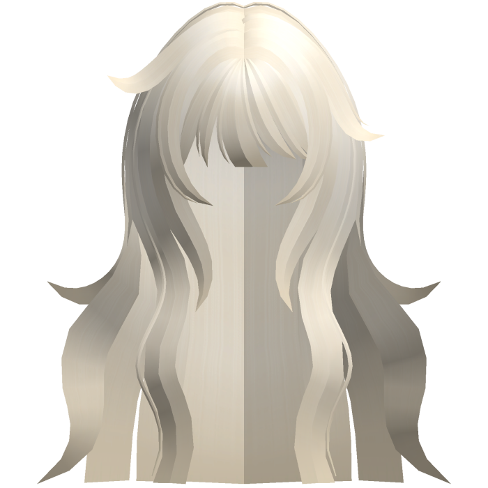 long fluffy messy anime flowy hair blonde
