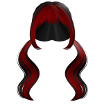 Black Hair with Red Highlights For Boosters