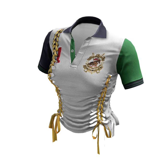 Braided Cutout Polo Shirt (President)