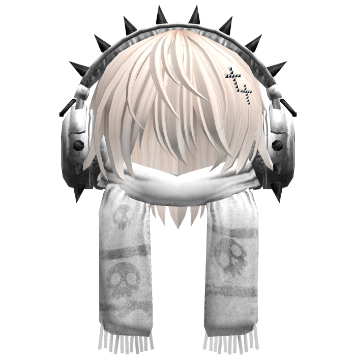 Boy Hair&Emo Headphones&Scarf Beige V2