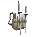  ✅ Silver Ninja Katana backpack 