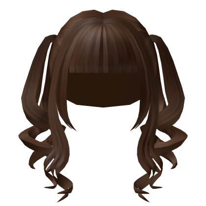 Brown Curly Pigtails Roblox item