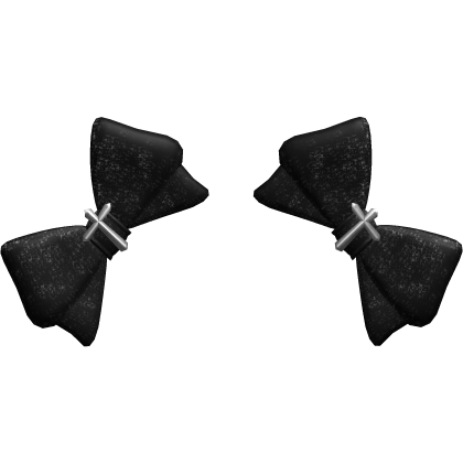 𝜗𝜚 Black Gothic Double Hair Bows w/ Cross Roblox item
