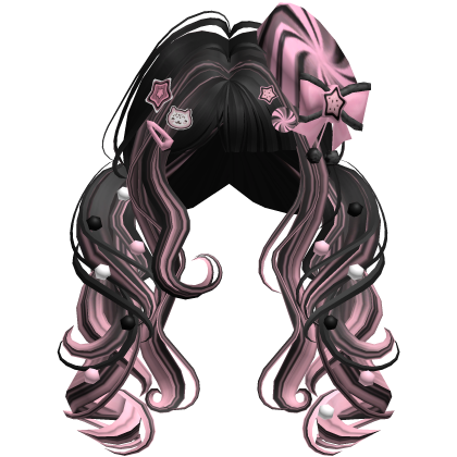 ♡ Christmas Peppermint Pigtails (Pink & Black)