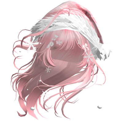 Lush Windy Hair w/Santa Hat (Pink)