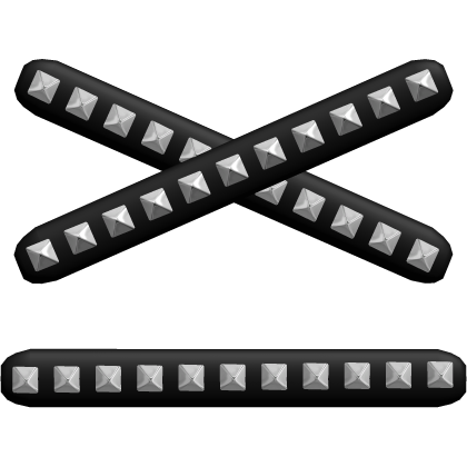 ♡ black gothic emo studded cross hairclip Roblox item