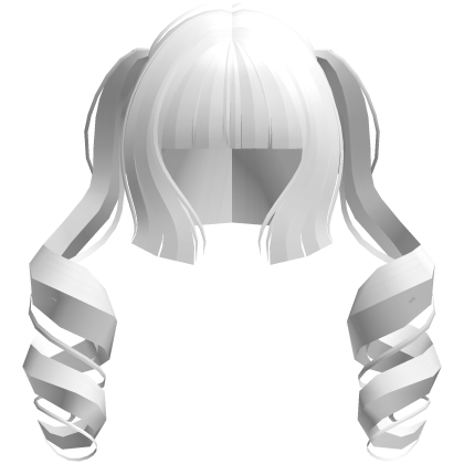 jirai moe hime cut curly ponytails white