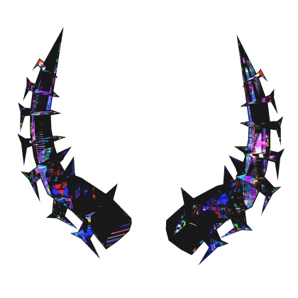[ANIMATED] Colorful Glitch Spiked Horns