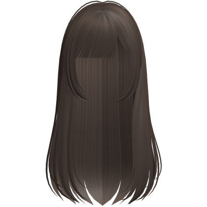 mocha brown long layered anime hair with bangs Roblox item