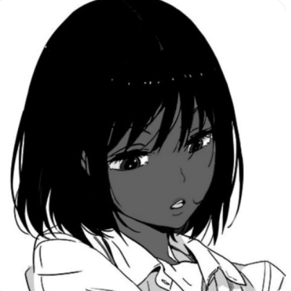 black and w manga girl Roblox decal