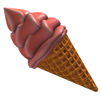 Cute Swirl Ice Cream Cone (Pink)