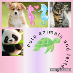 Cute Animals And Letters