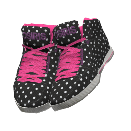 ♡ scene black polka dot osiris skate shoes 1.0