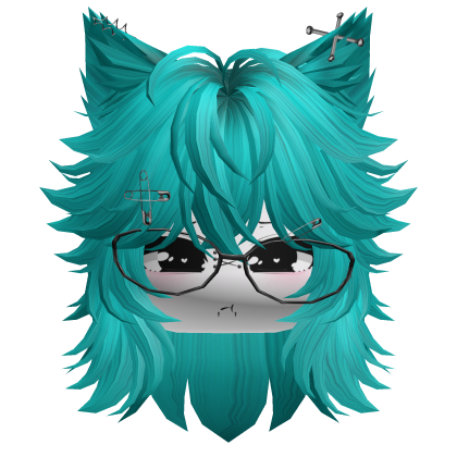 Moe Furry Wolfcut (Cyan)
