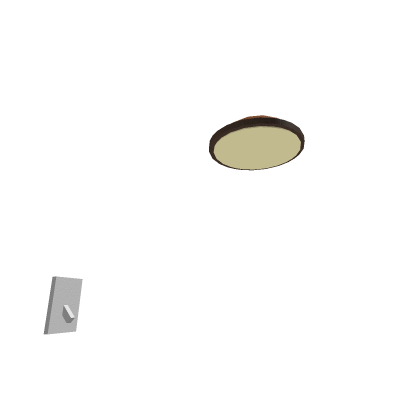 Old Ceiling Lamp /w Working Light Switch.