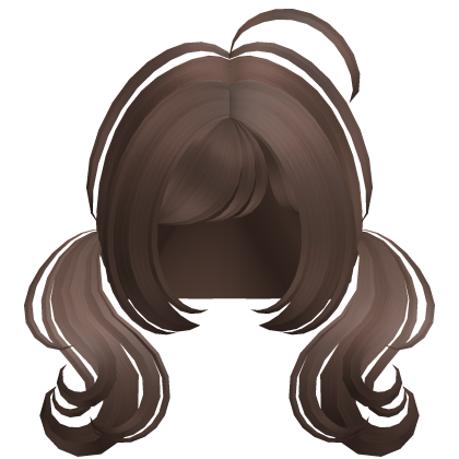 ♡꒱ cutesy brown low wavy baby pigtails Roblox item