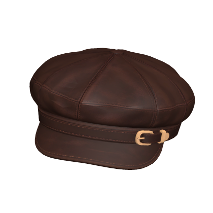 Premium Aged Gold Leather Beret