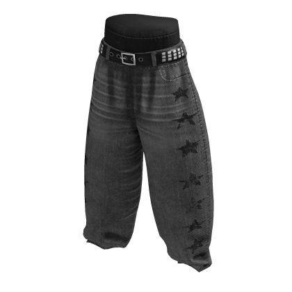 Star Baggy Pants — Charcoal