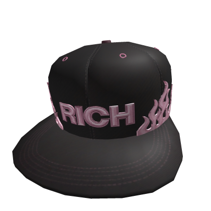Black & Pink Rich Flames Hat Roblox item