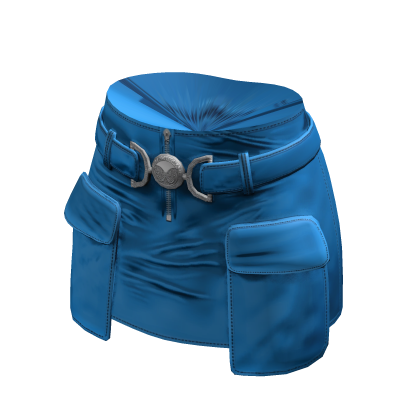 Silk Logo Skirt | Blue thumbnail