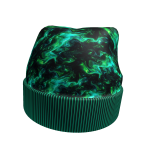 Melted Black / Green / Blue Emo Y2K Ghost Beanie