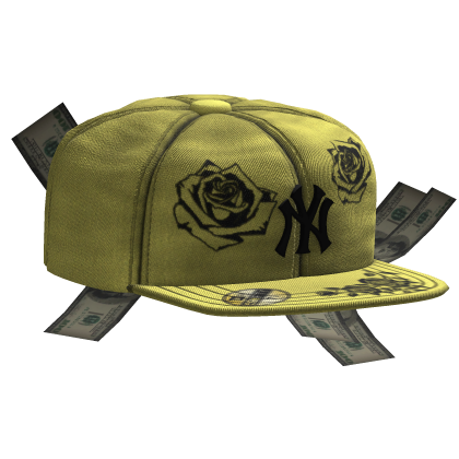 Sideswept Fitted Yellow Money Cap