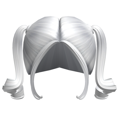 -',ৎ Curly Glam Pigtails in White