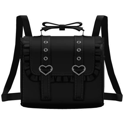 1.0 kawaii ruffled randoseru backpack in black
