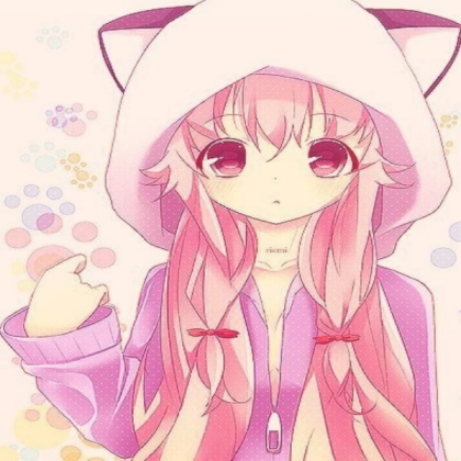 Anime Pink Haired Neko Roblox decal