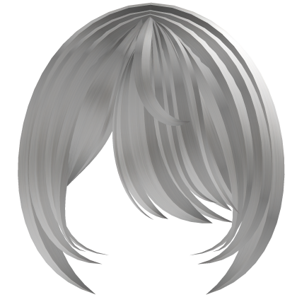 White Cozy Side Swept Bangs Roblox item