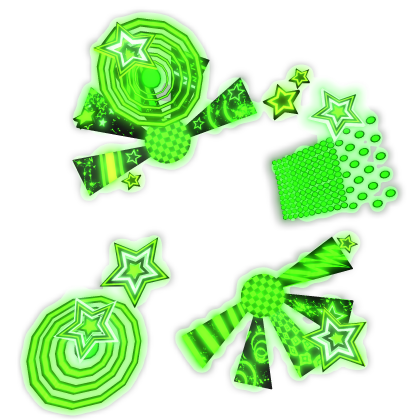 GLOW Green Scene y2k Stars 2000s Aura