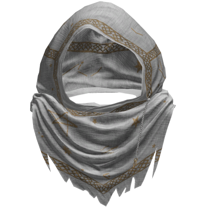 White Sorcerer Distressed Rune Hood