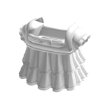 Cute White Ruffled Doll Dress with Bow 