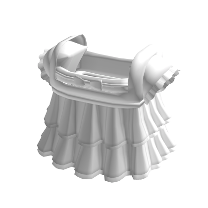 Cute White Ruffled Doll Dress with Bow thumbnail