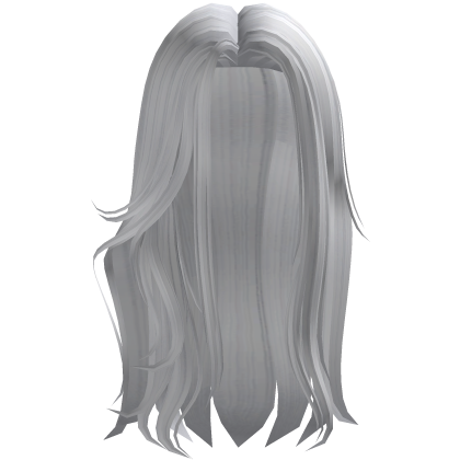 Grunge Chic Long Hair in White Roblox item
