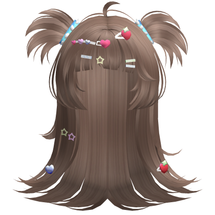 Kawaii Decora Harajuku Hair w/ Y2K Cuffs (Milktea) Roblox item