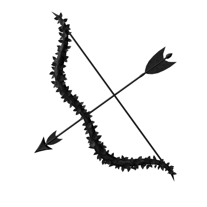 Floral Cupid bow In Black Roblox item