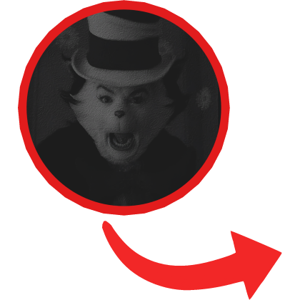 Cat in the hat Red Circle